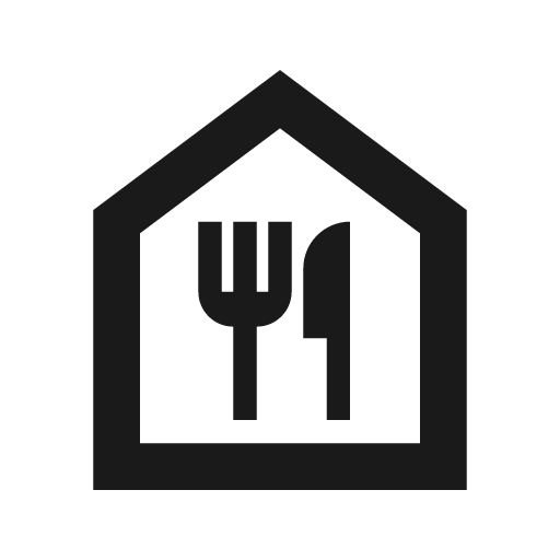 Outline food bank icon, solid style, from Google Material Icons