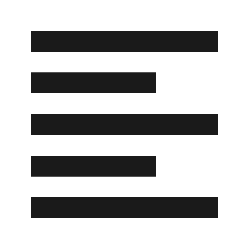 Outline format align left icon, solid style, from Google Material Icons