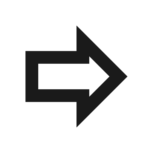 Outline forward icon, solid style, from Google Material Icons
