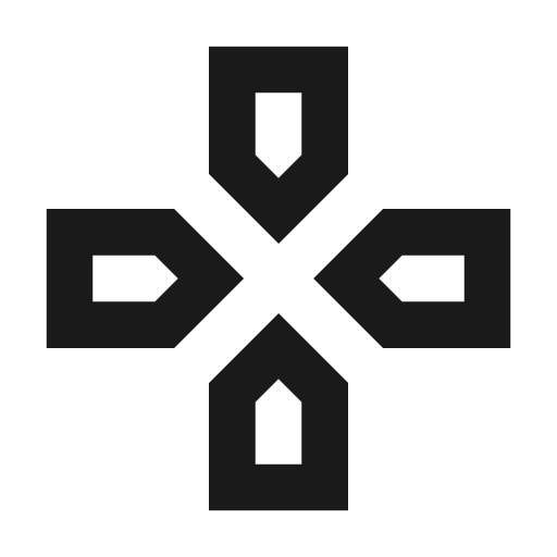Outline gamepad icon, solid style, from Google Material Icons