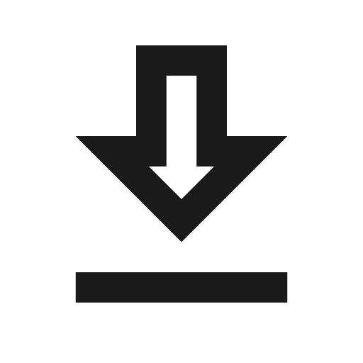 Outline get app icon, solid style, from Google Material Icons