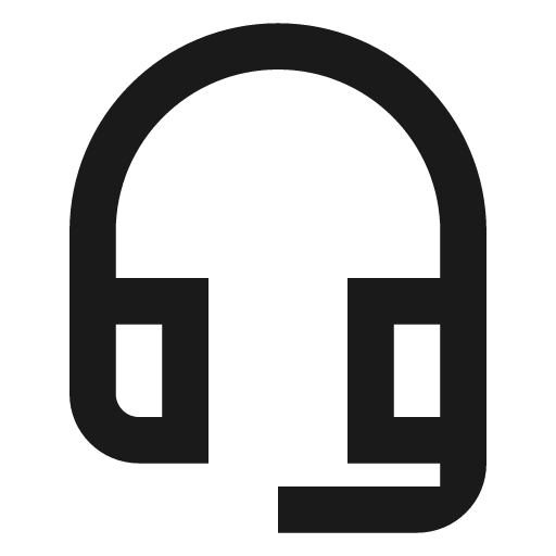 Outline headset mic icon, solid style, from Google Material Icons