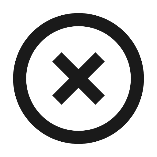 Outline highlight off icon, solid style, from Google Material Icons