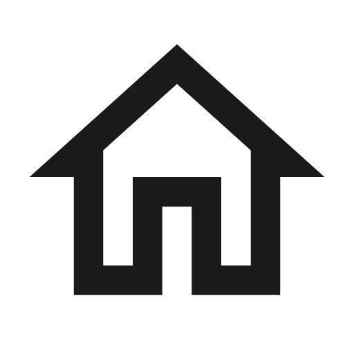 Outline home icon, solid style, from Google Material Icons