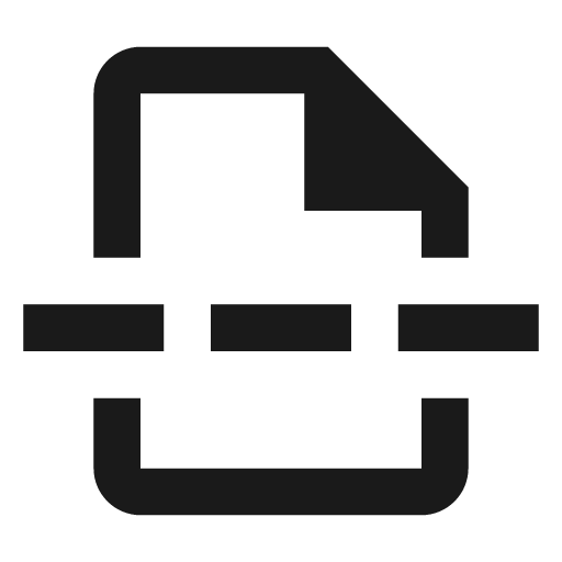 Outline insert page break icon, solid style, from Google Material Icons
