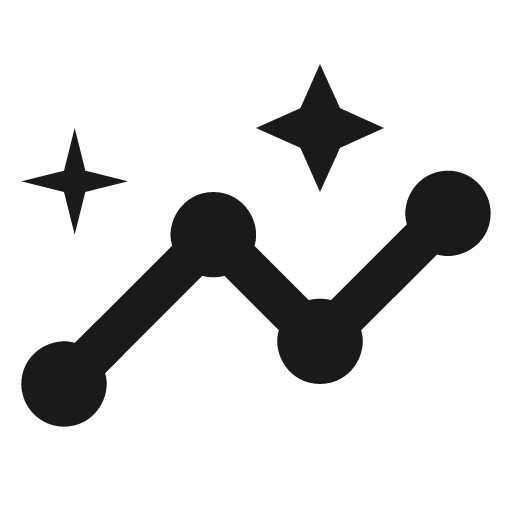 Outline insights icon, solid style, from Google Material Icons
