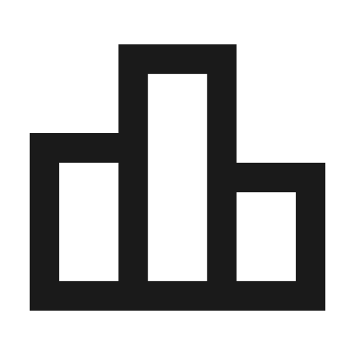Outline leaderboard icon, solid style, from Google Material Icons