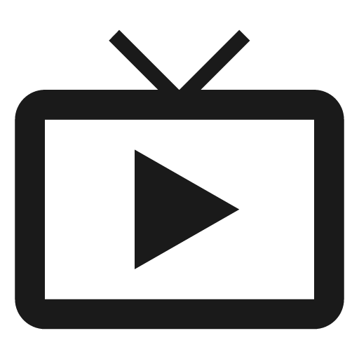 Outline live tv icon, solid style, from Google Material Icons