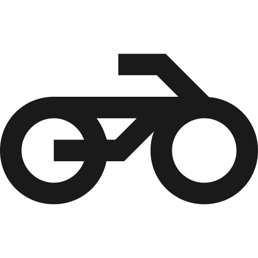 Outline motorcycle icon, solid style, from Google Material Icons
