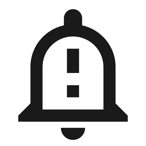 Outline notification important icon, solid style, from Google Material Icons