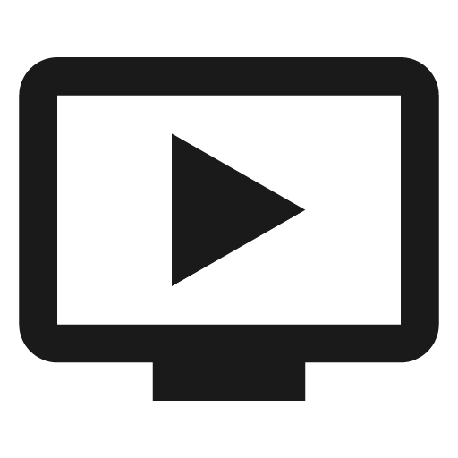 Outline ondemand video icon, solid style, from Google Material Icons