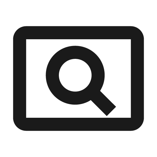 Outline pageview icon, solid style, from Google Material Icons
