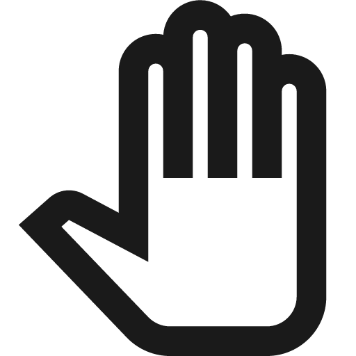 Outline pan tool icon, solid style, from Google Material Icons