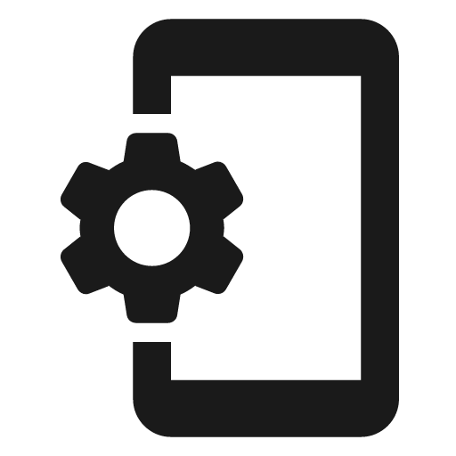 Outline phonelink setup icon, solid style, from Google Material Icons