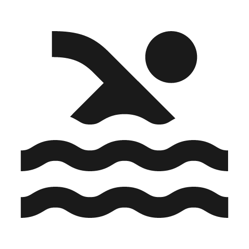Outline pool icon, solid style, from Google Material Icons