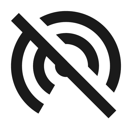 Outline portable wifi off icon, solid style, from Google Material Icons