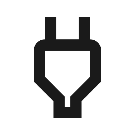 Outline power icon, solid style, from Google Material Icons