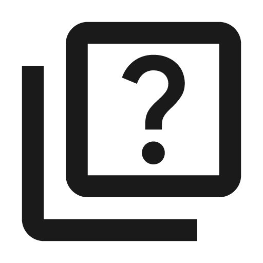 Outline quiz icon, solid style, from Google Material Icons