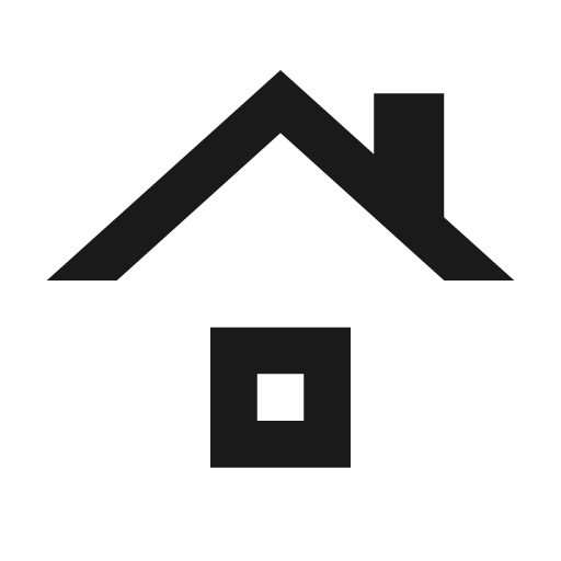 Outline roofing icon, solid style, from Google Material Icons