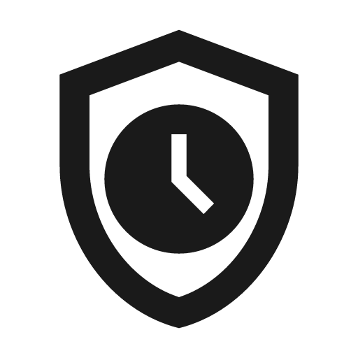 Outline safety check icon, solid style, from Google Material Icons