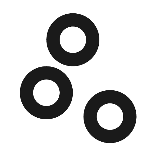 Outline scatter plot icon, solid style, from Google Material Icons