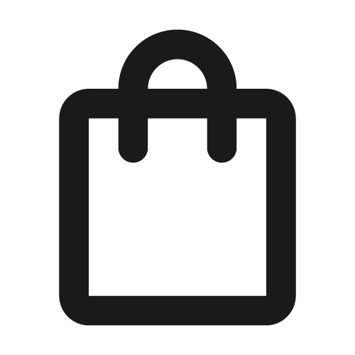 Outline shopping bag icon, solid style, from Google Material Icons