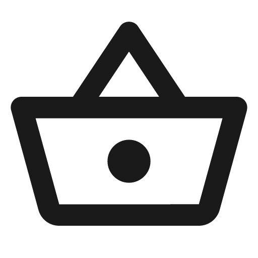 Outline shopping basket icon, solid style, from Google Material Icons