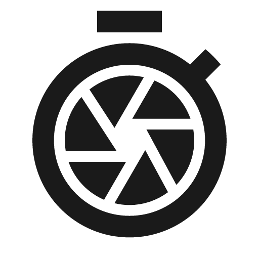 Outline shutter speed icon, solid style, from Google Material Icons