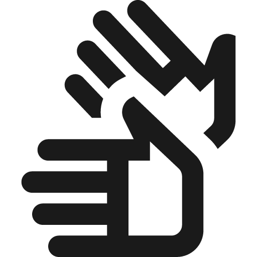 Outline sign language icon, solid style, from Google Material Icons