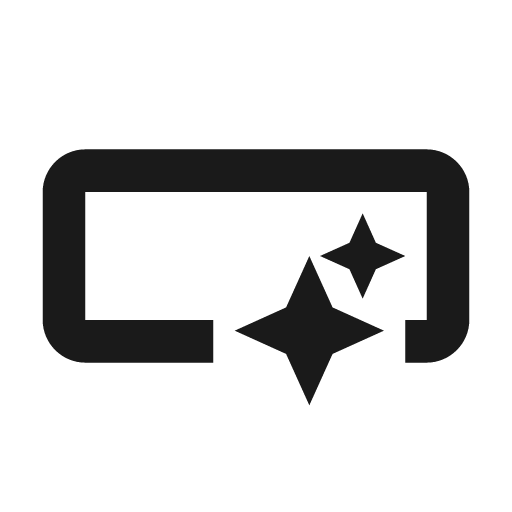 Outline smart button icon, solid style, from Google Material Icons