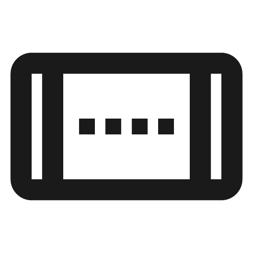 Outline smart screen icon, solid style, from Google Material Icons