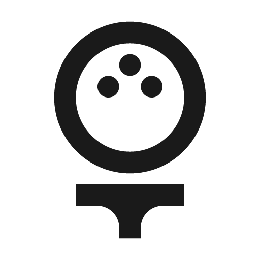 Outline sports golf icon, solid style, from Google Material Icons