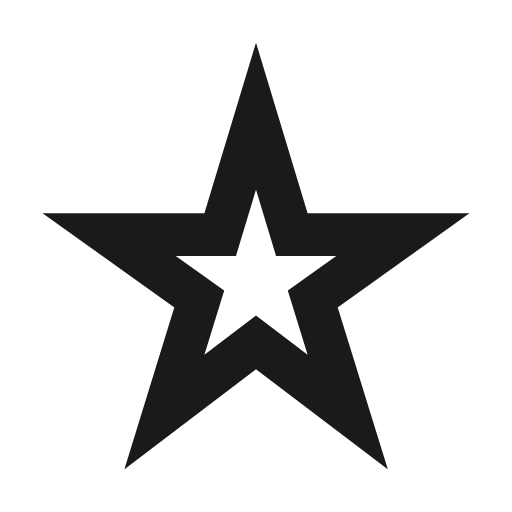 Outline star rate icon, solid style, from Google Material Icons
