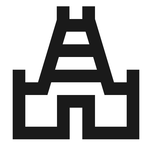 Outline temple hindu icon, solid style, from Google Material Icons