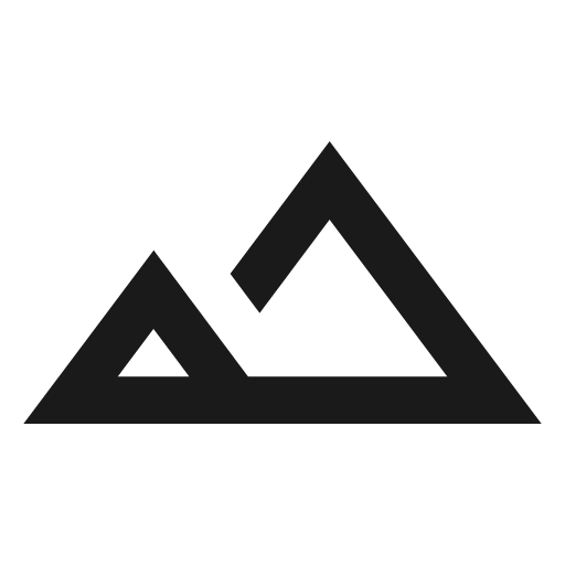 Outline terrain icon, solid style, from Google Material Icons