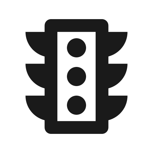 Outline traffic icon, solid style, from Google Material Icons