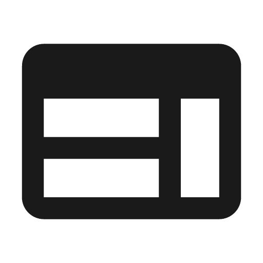 Outline web icon, solid style, from Google Material Icons