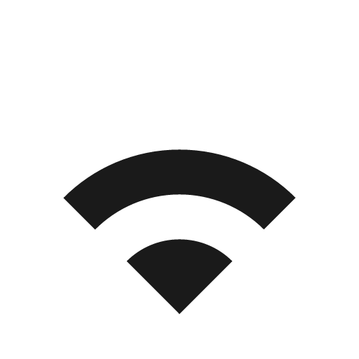 Outline wifi 2 bar icon, solid style, from Google Material Icons