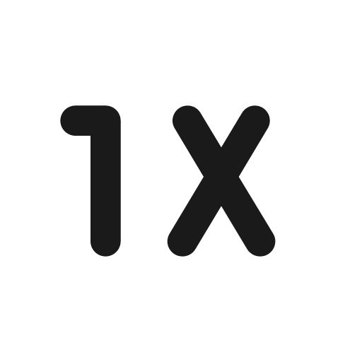 Round 1x mobiledata icon, solid style, from Google Material Icons