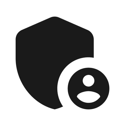Round admin panel settings icon, solid style, from Google Material Icons