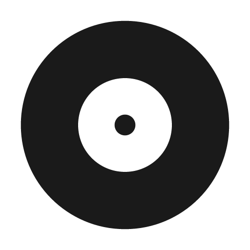 Round album icon, solid style, from Google Material Icons