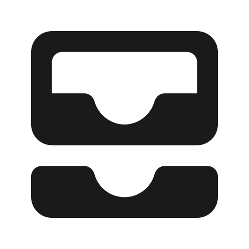 Round all inbox icon, solid style, from Google Material Icons