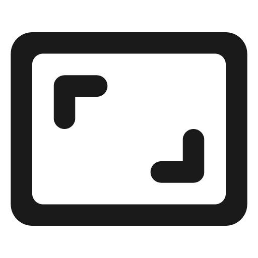 Round aspect ratio icon, solid style, from Google Material Icons