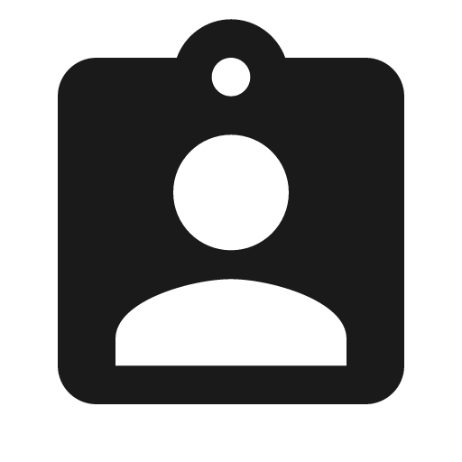 Round assignment ind icon, solid style, from Google Material Icons