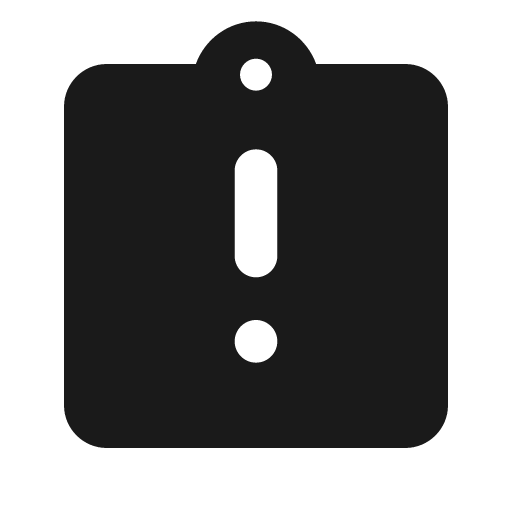 Round assignment late icon, solid style, from Google Material Icons