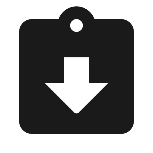 Round assignment returned icon, solid style, from Google Material Icons