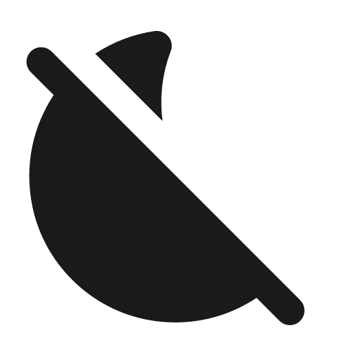 Round bedtime off icon, solid style, from Google Material Icons