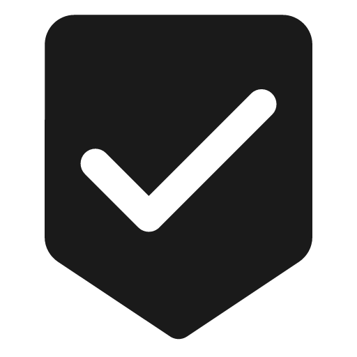 Round beenhere icon, solid style, from Google Material Icons