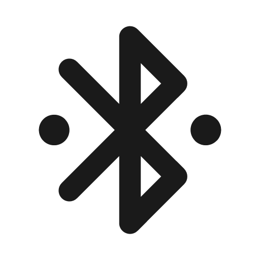 Round bluetooth connected icon, solid style, from Google Material Icons