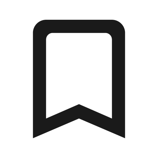Round bookmark border icon, solid style, from Google Material Icons